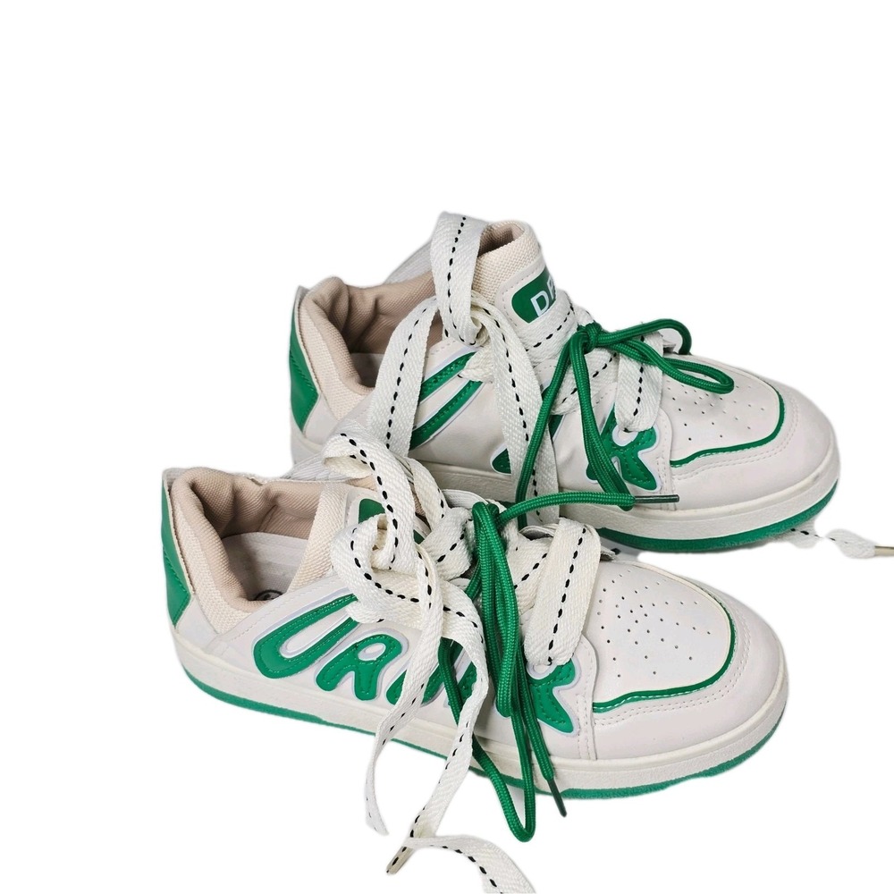 Dpide White‎ and Green Sneakers Urban Style Trendy Fashion Women's Shoes